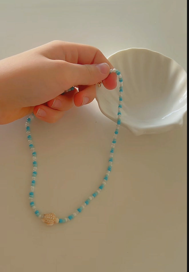 Turtle seed Bead Necklace